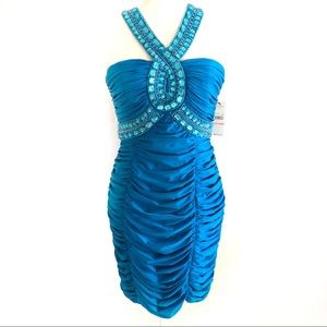 NWT Laundry by SS Rushed Jeweled Beaded Cocktail Mini Dress 10